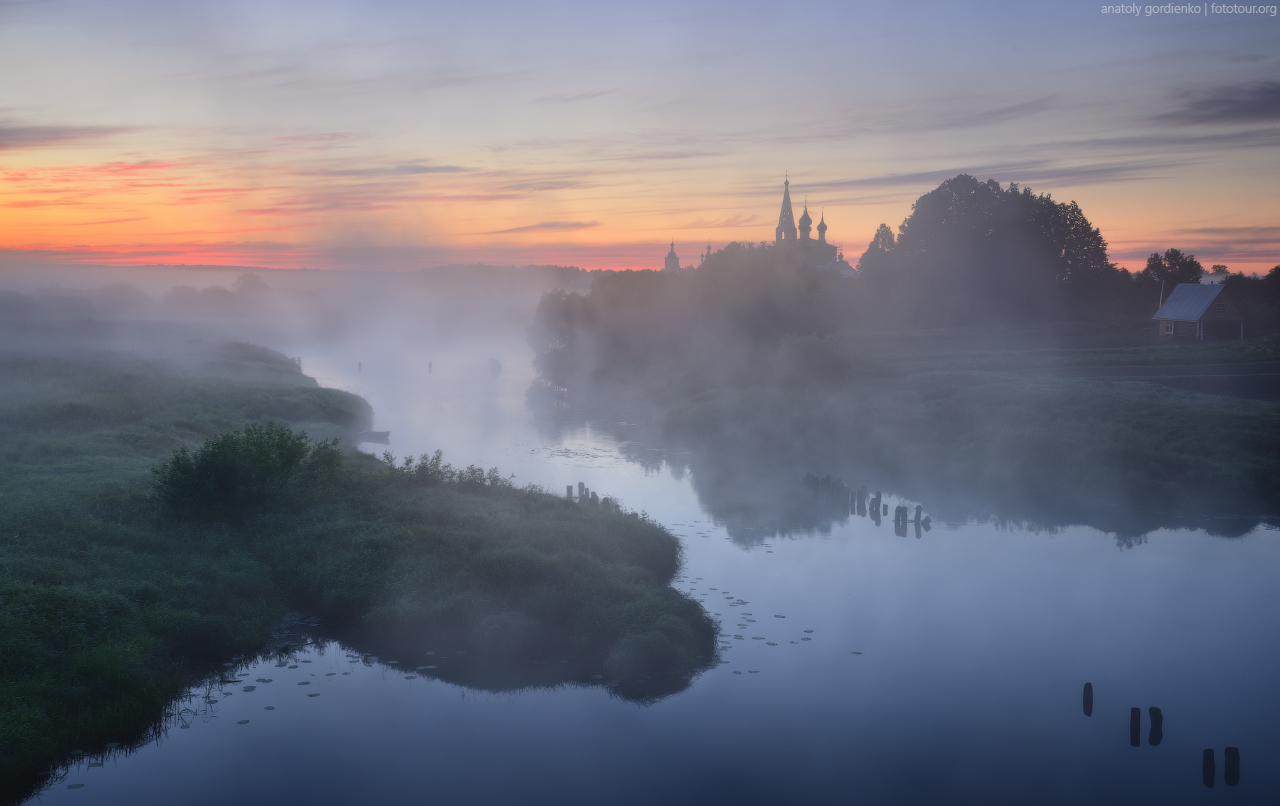 Село Дунилово Ивановская область зима закат