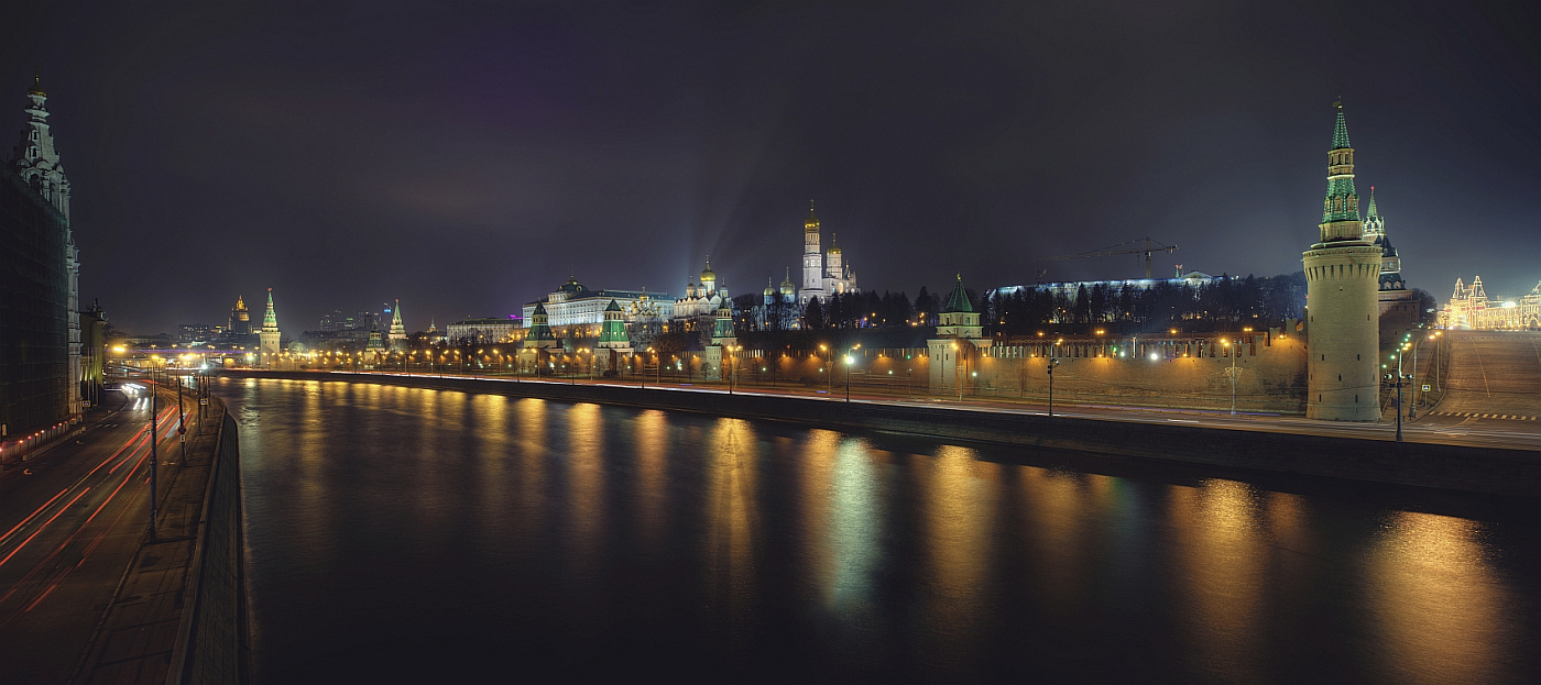 Ночная Москва панорама