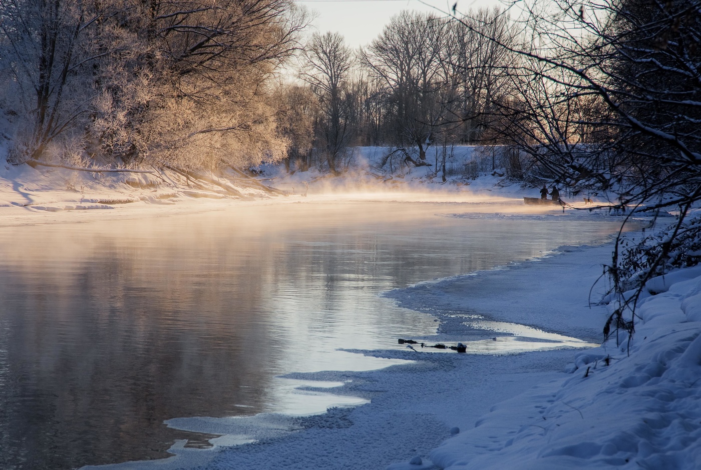 Река Казанка зимой