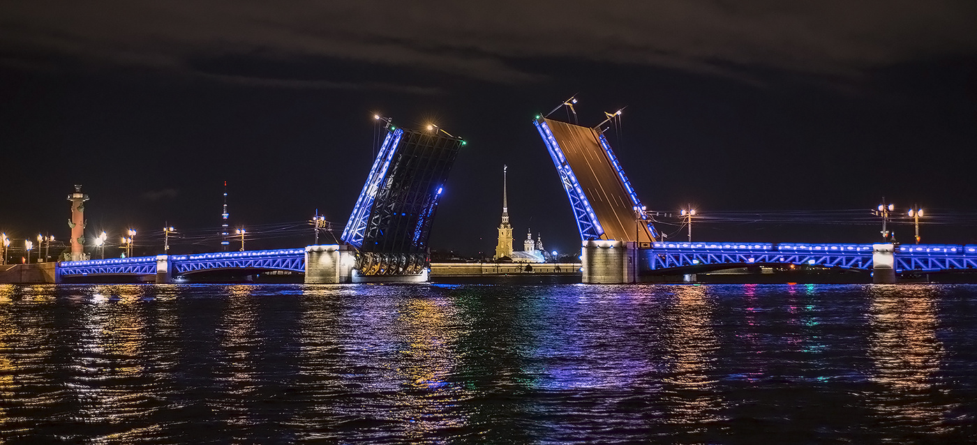 санкт петербург мосты ночью