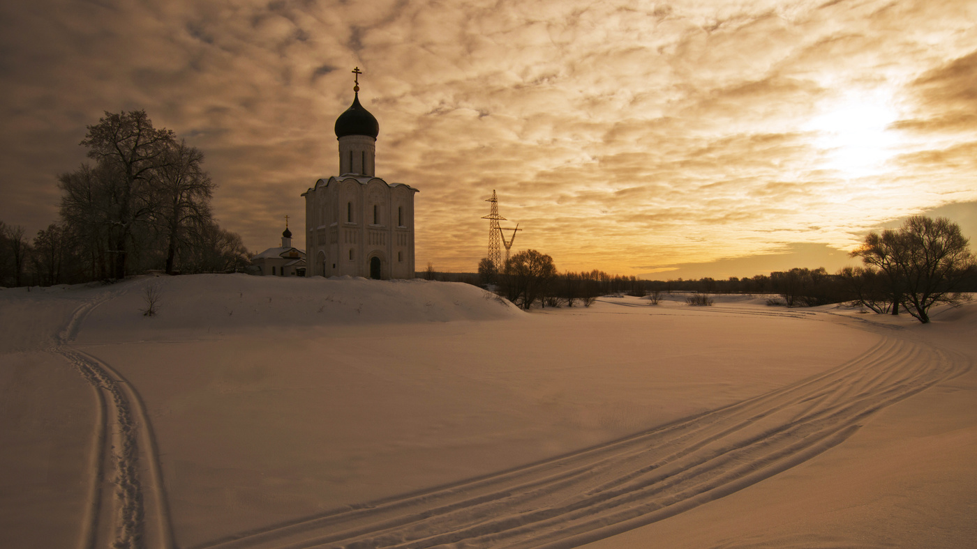 Храм Покрова на Нерли зимой