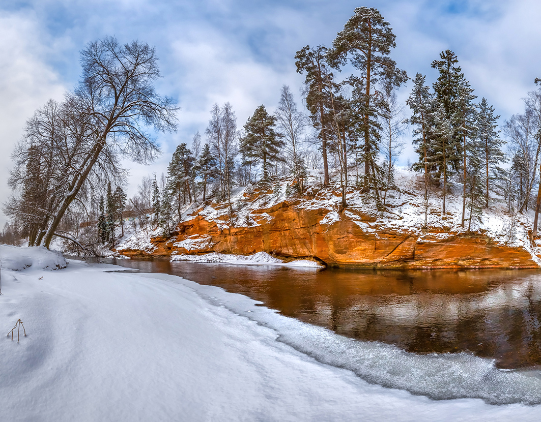 река оредеж зимой