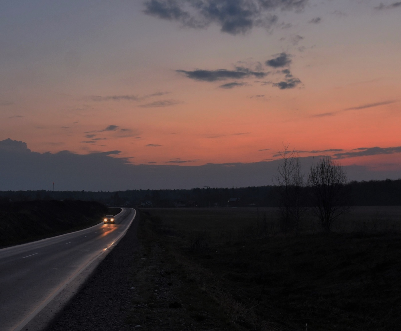 фото вечерней дороги