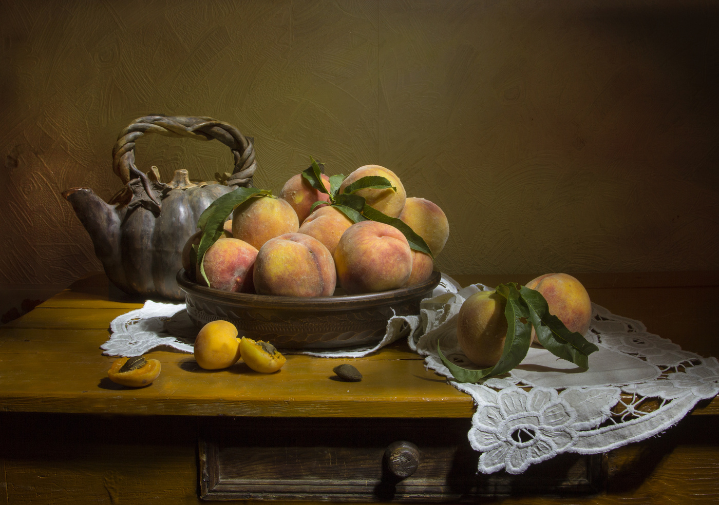 Эдвард Ладелл натюрморт с персиками