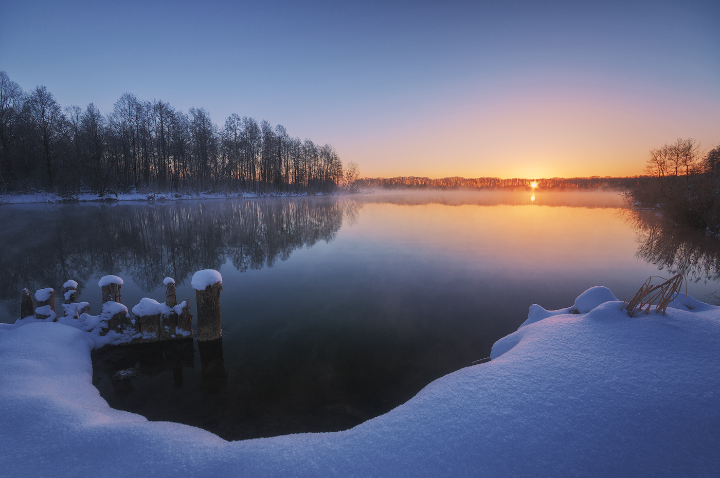 Святое озеро Шатура зима