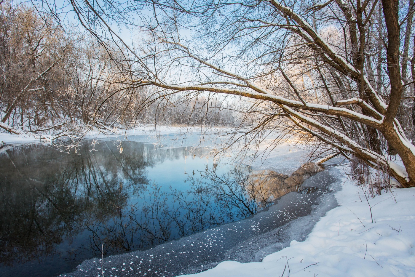 Голубое озеро Казань Крутушка зимой