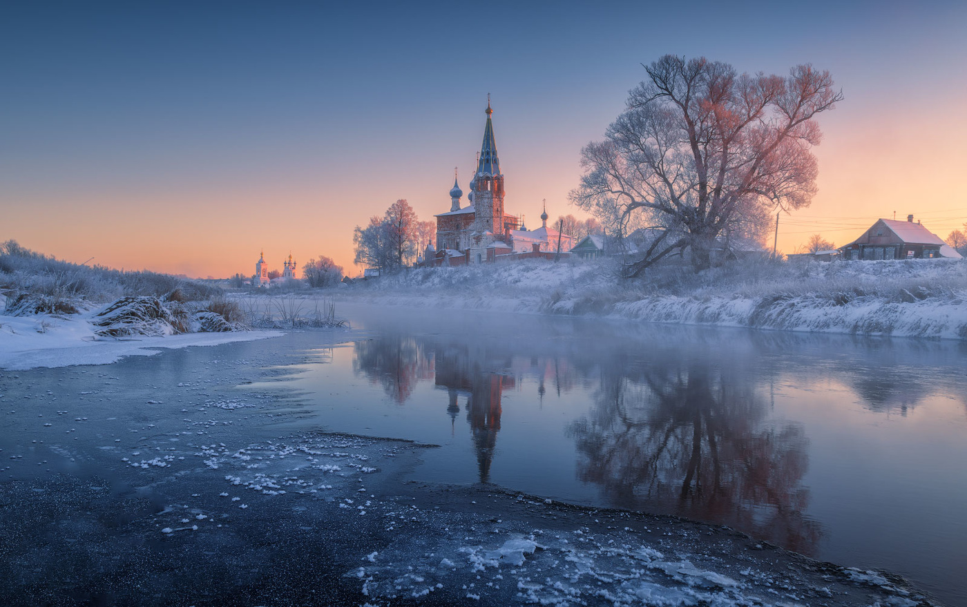Село Дунилово зимой Ивановская область