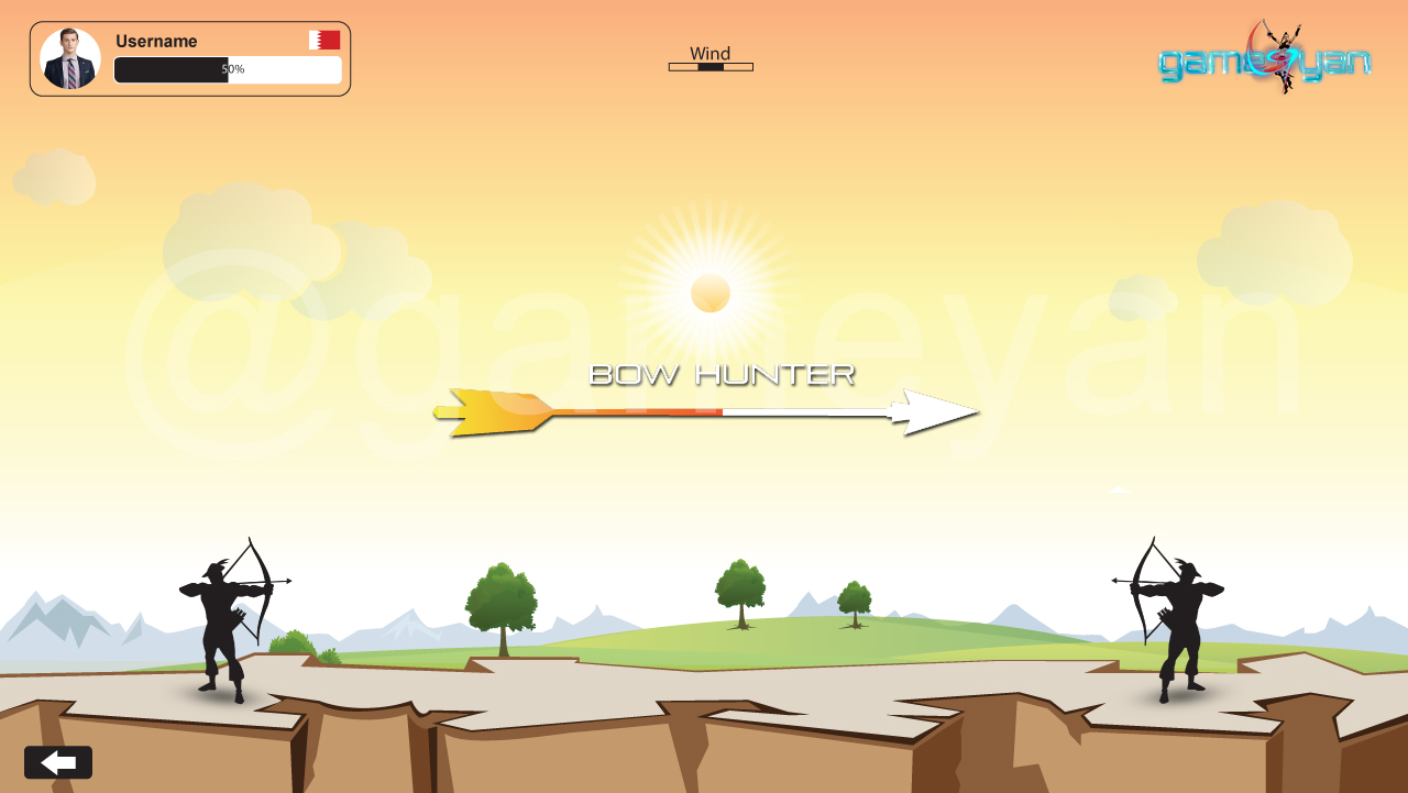 Bow Hunter - многопользовательская 2D-игра для разработчиков игр в  виртуальной реальности / В этой напряженной игребою это смертельный  поединок Соревнуйтесь с компьютером или другим игроком, пока вы аккуратно  наводите свой лук Протяни