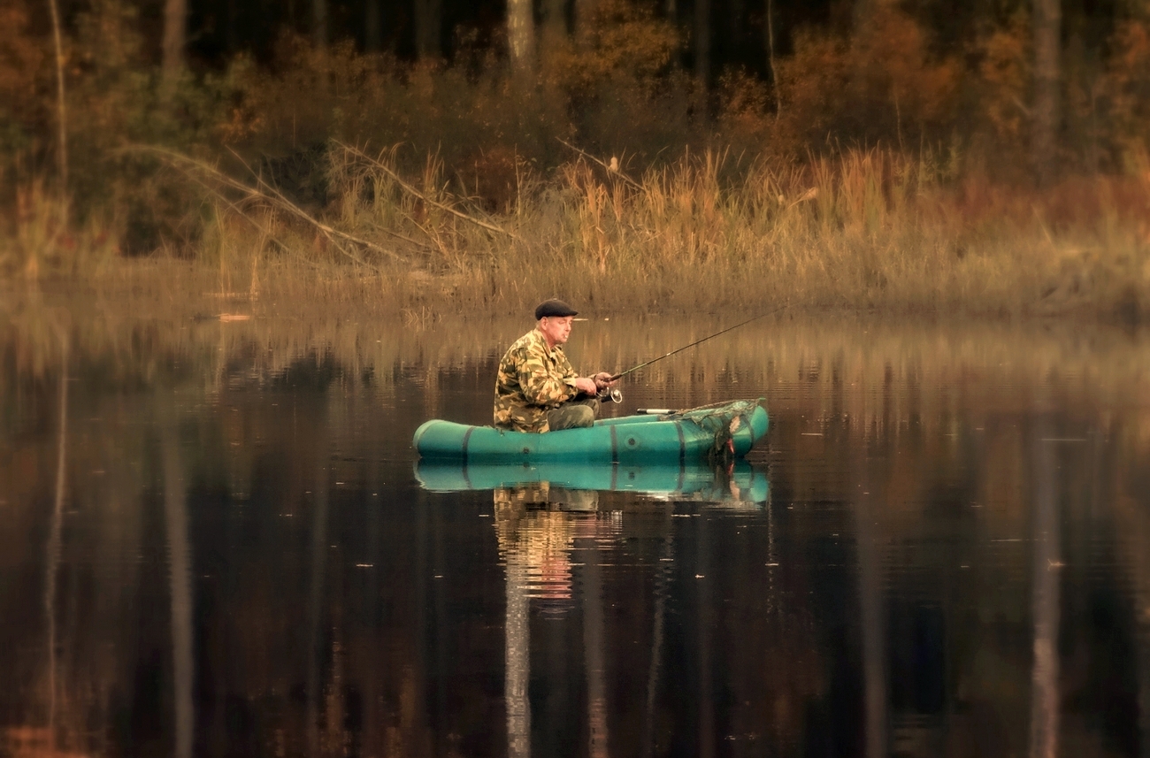 Рыбак в лодке