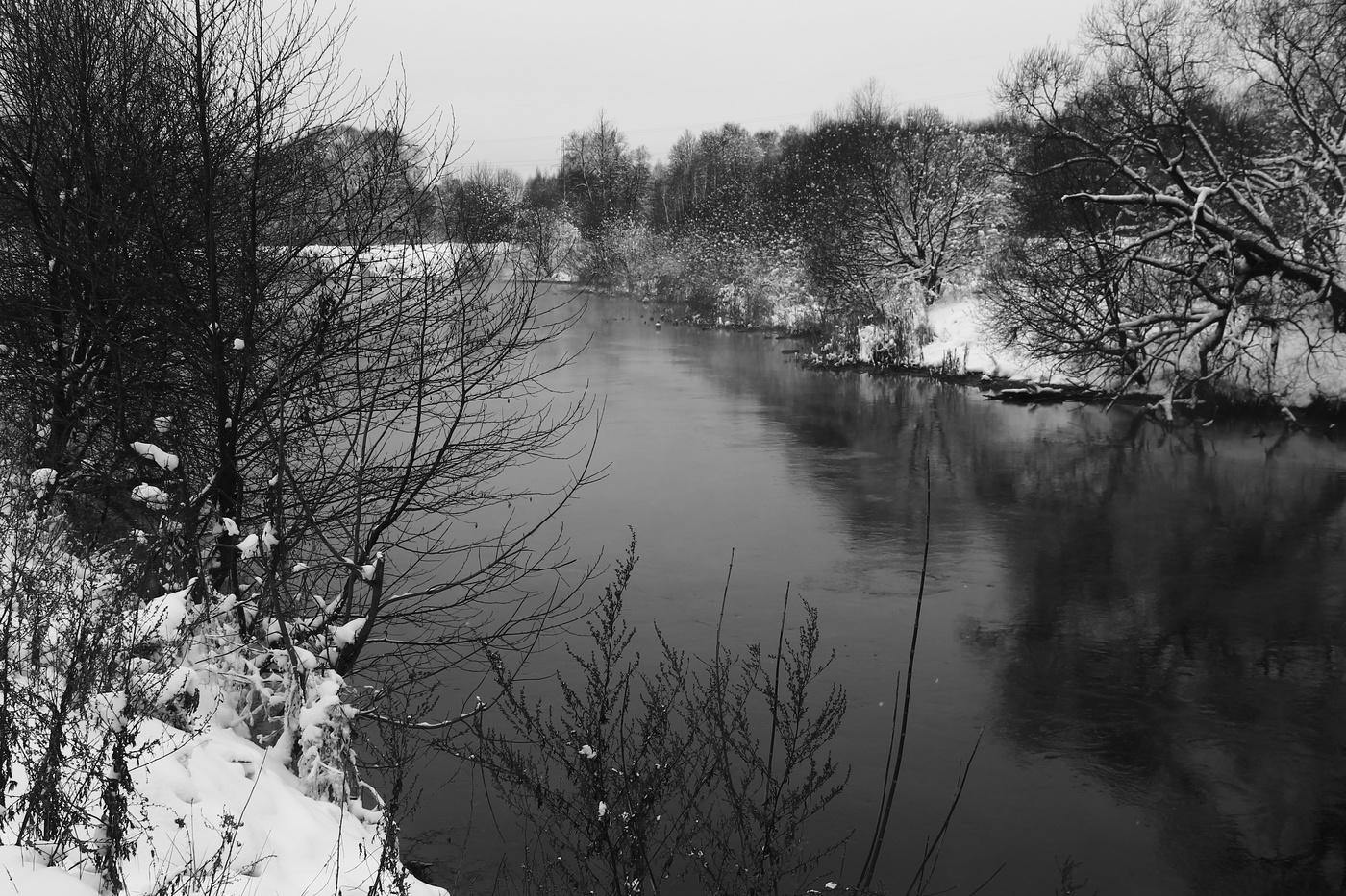 Река пехорка зимой