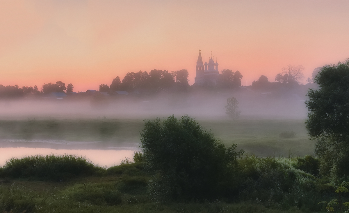 Село Дунилово Ивановская область зима закат