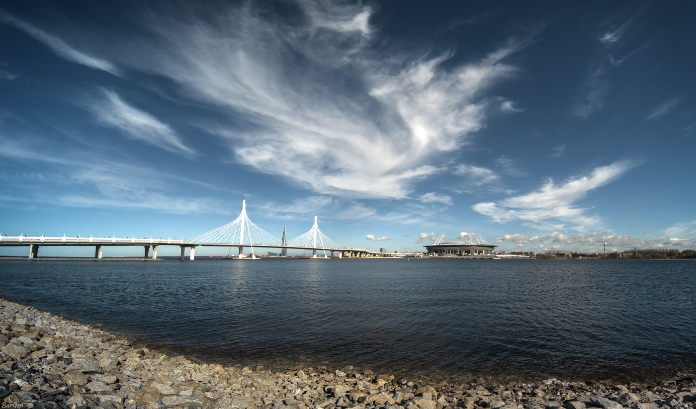 Вид на Санкт-Петербург с финского залива