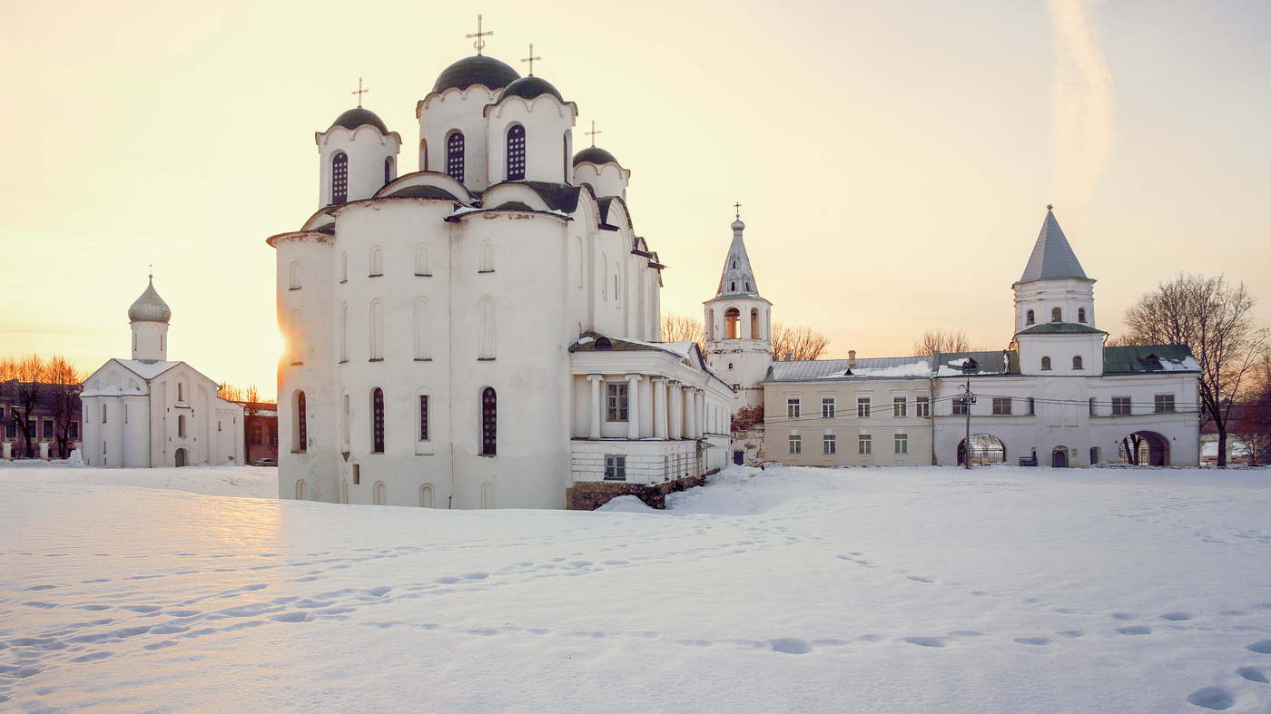 Зимний Великий Новгород Ярославово Дворище