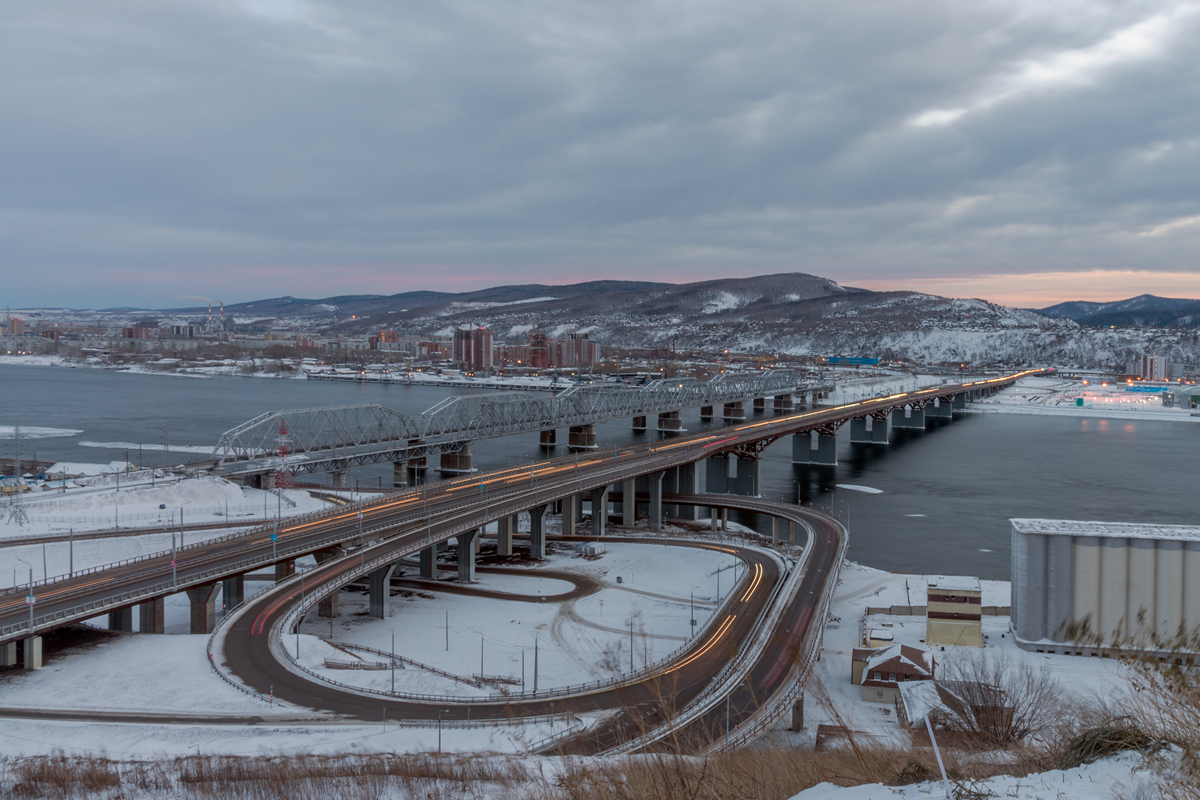 Красноярск мост через енисей фото