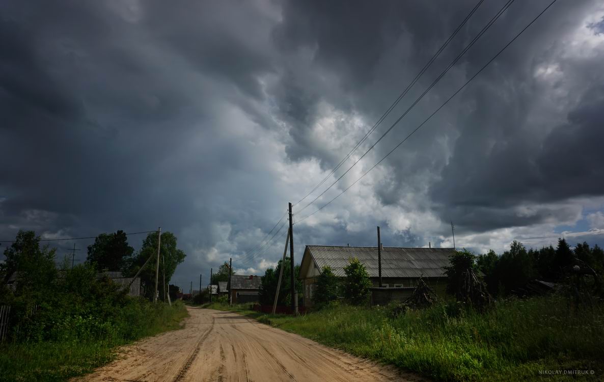 Гроза в деревне фото