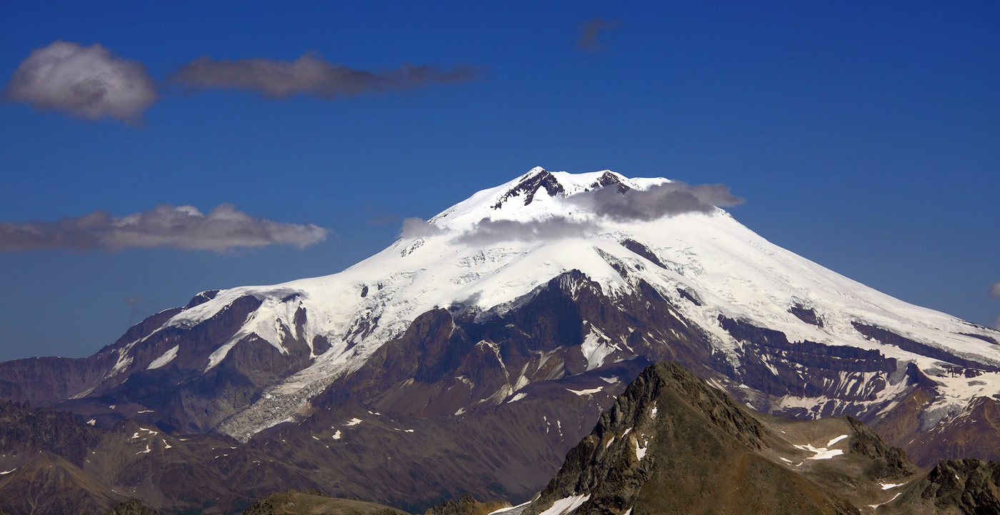 Вид на гору Эльбрус, Северный Кавказ, Россия