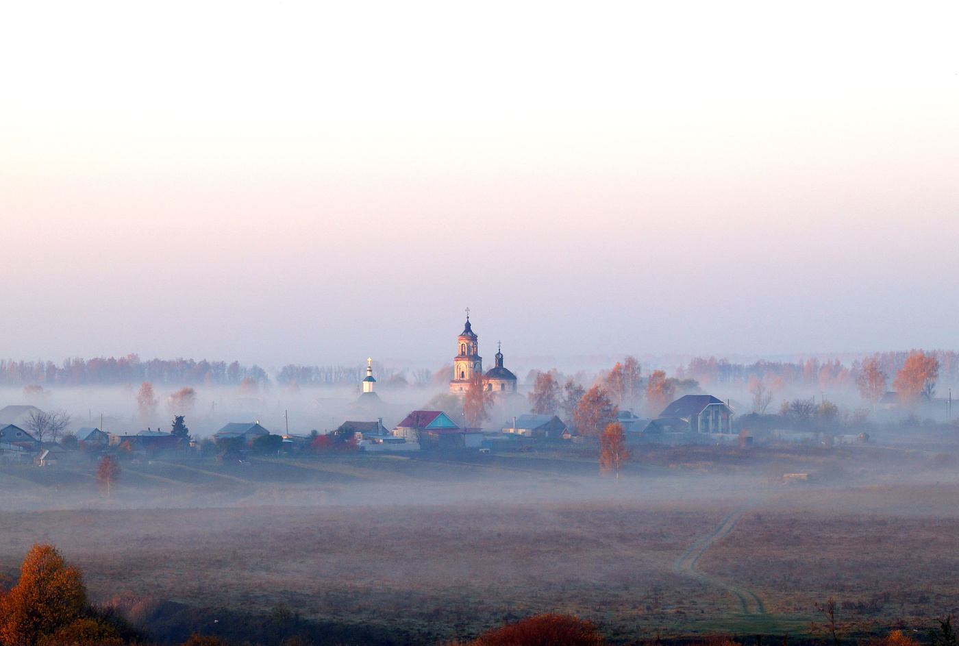 Россия храмы туманное утро