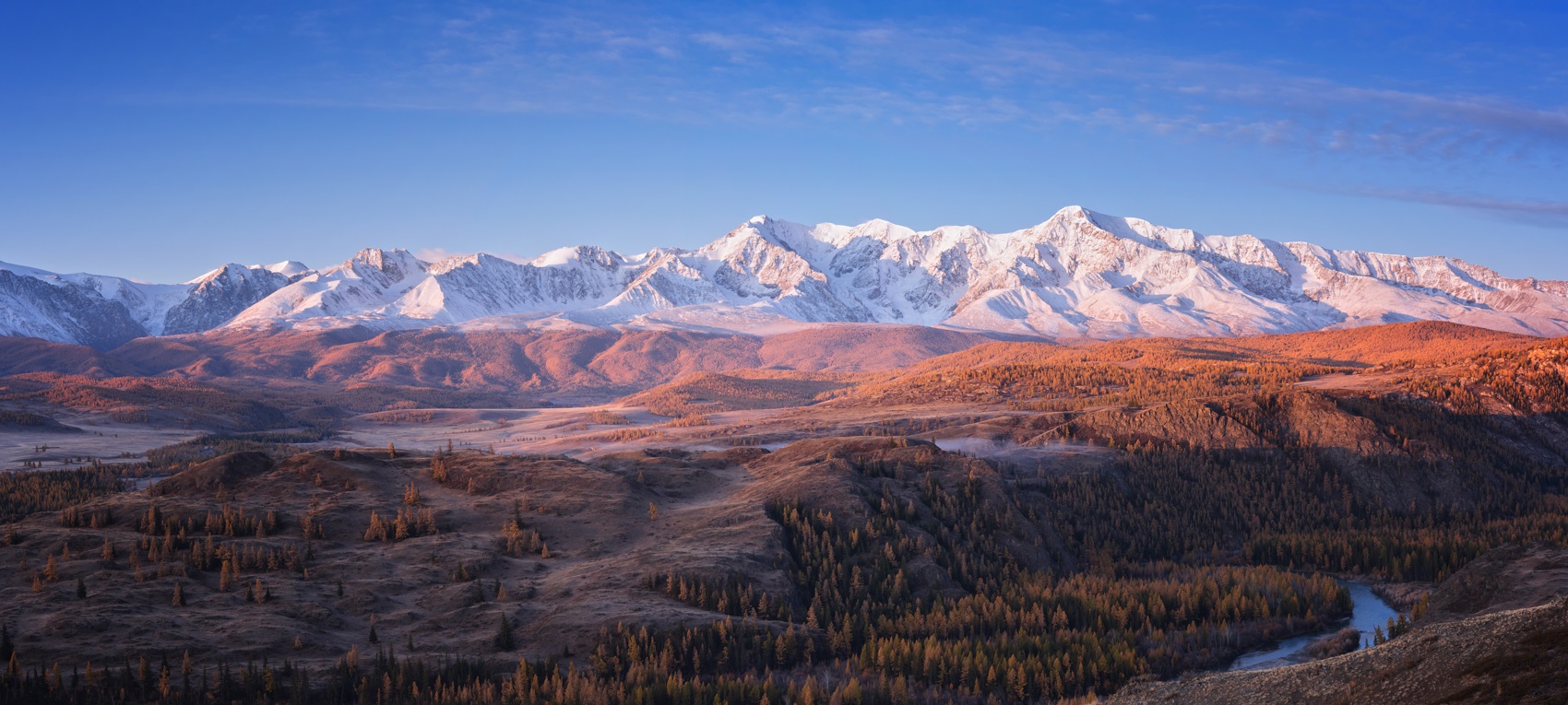 Северо-Чуйский хребет Алтай вершины подписаны