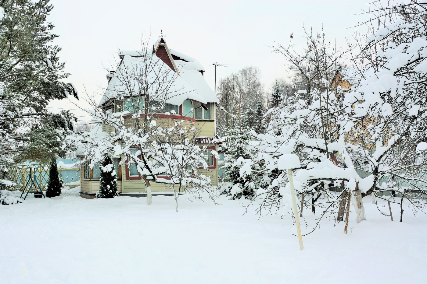 Фото дачи зимой