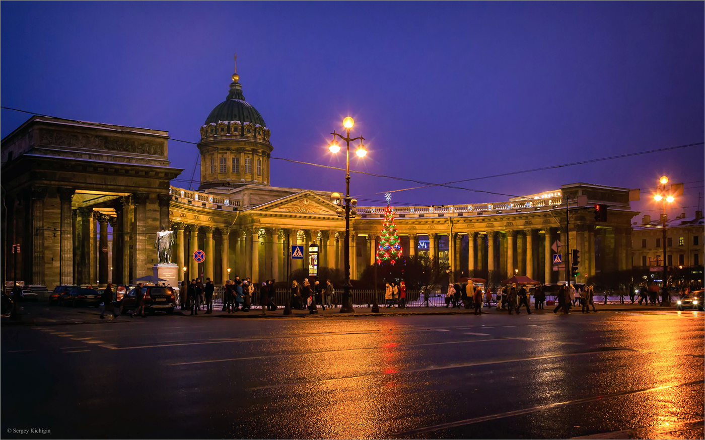 Казанский собор зимой