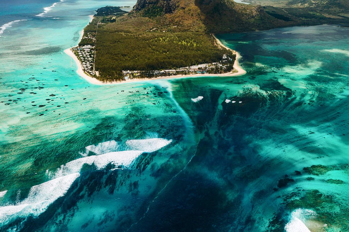 Фото острова Маврикий с высоты птичьего полета