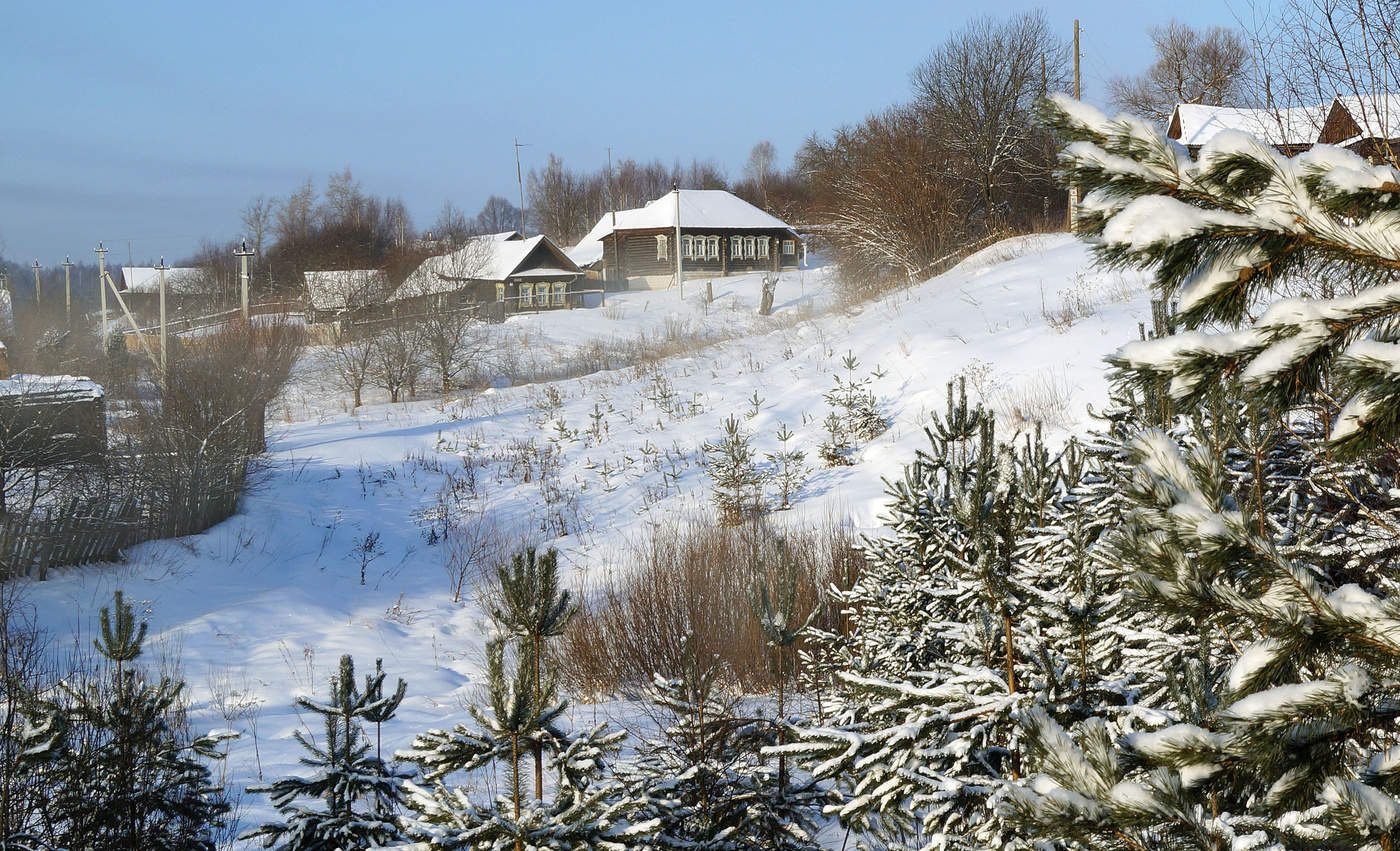 Окраина деревни зимой