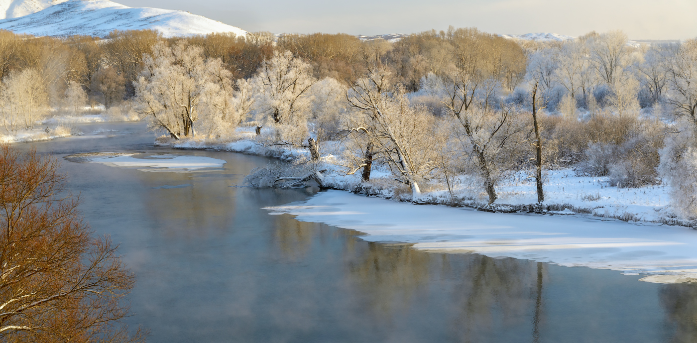 река обь зимой