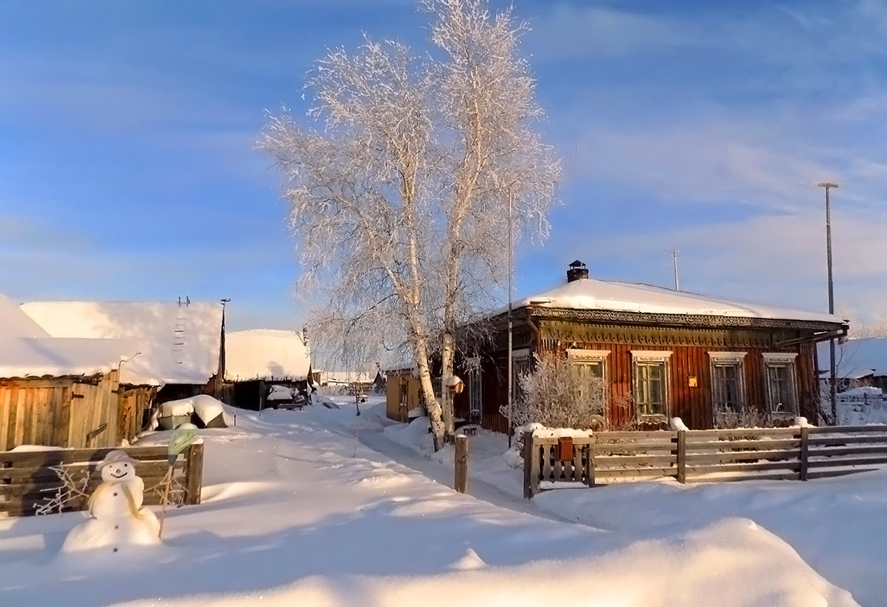 Деревня Томская область зима