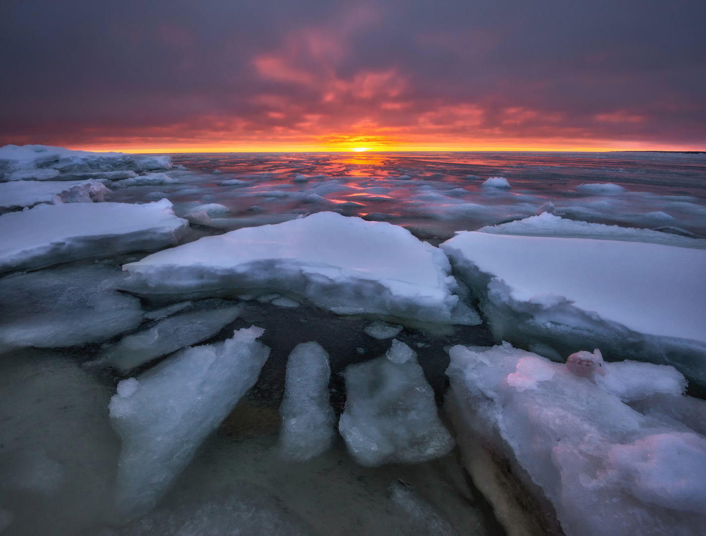 Терский берег белого моря зимой