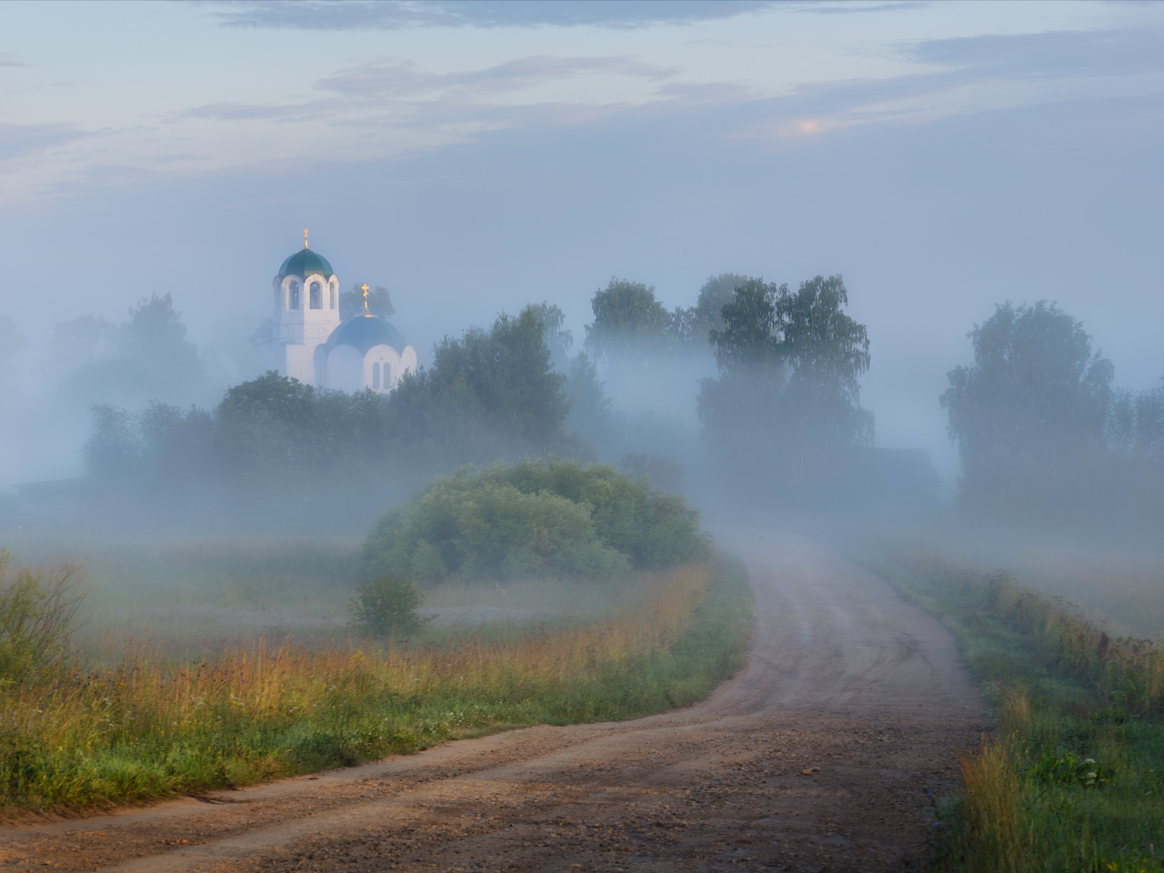 Туман Церковь деревня Вологодская обл