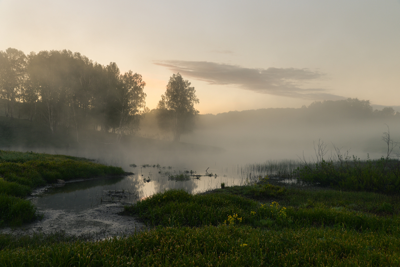 Утро На Пруду В Октябре Фото