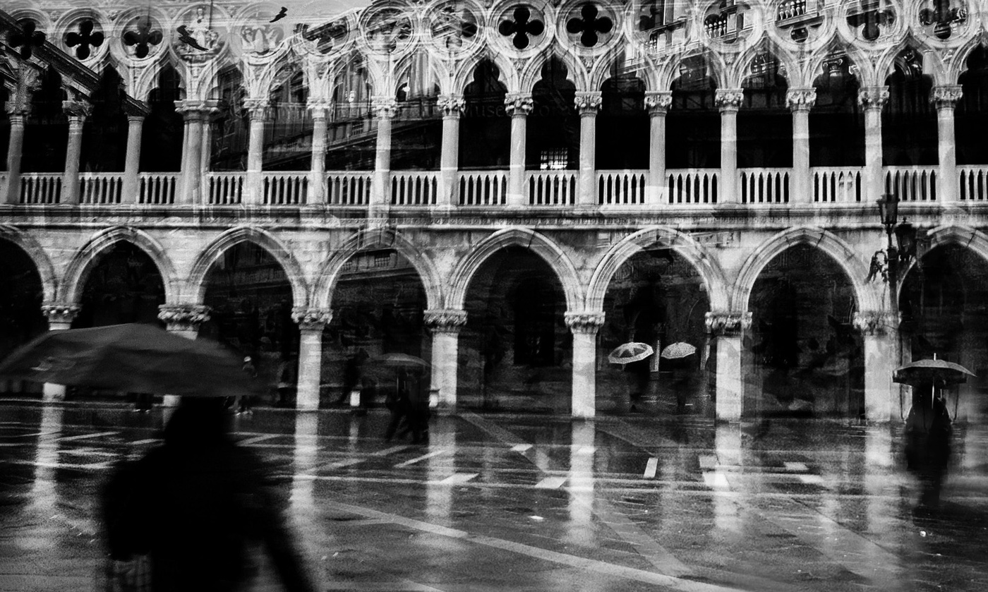 венеция черно белое фото