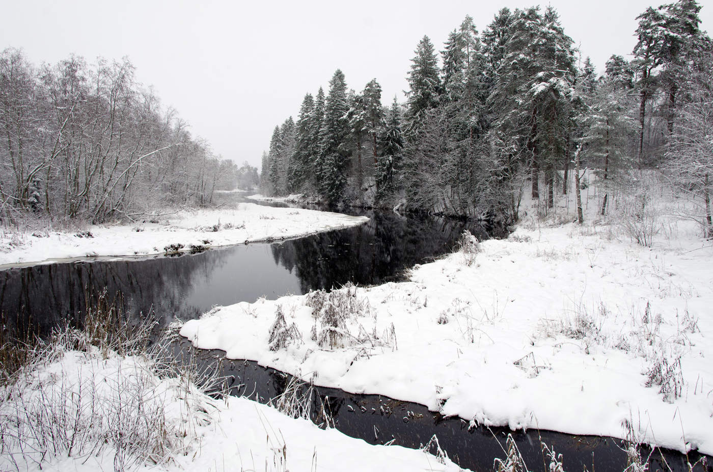 река оредеж зимой