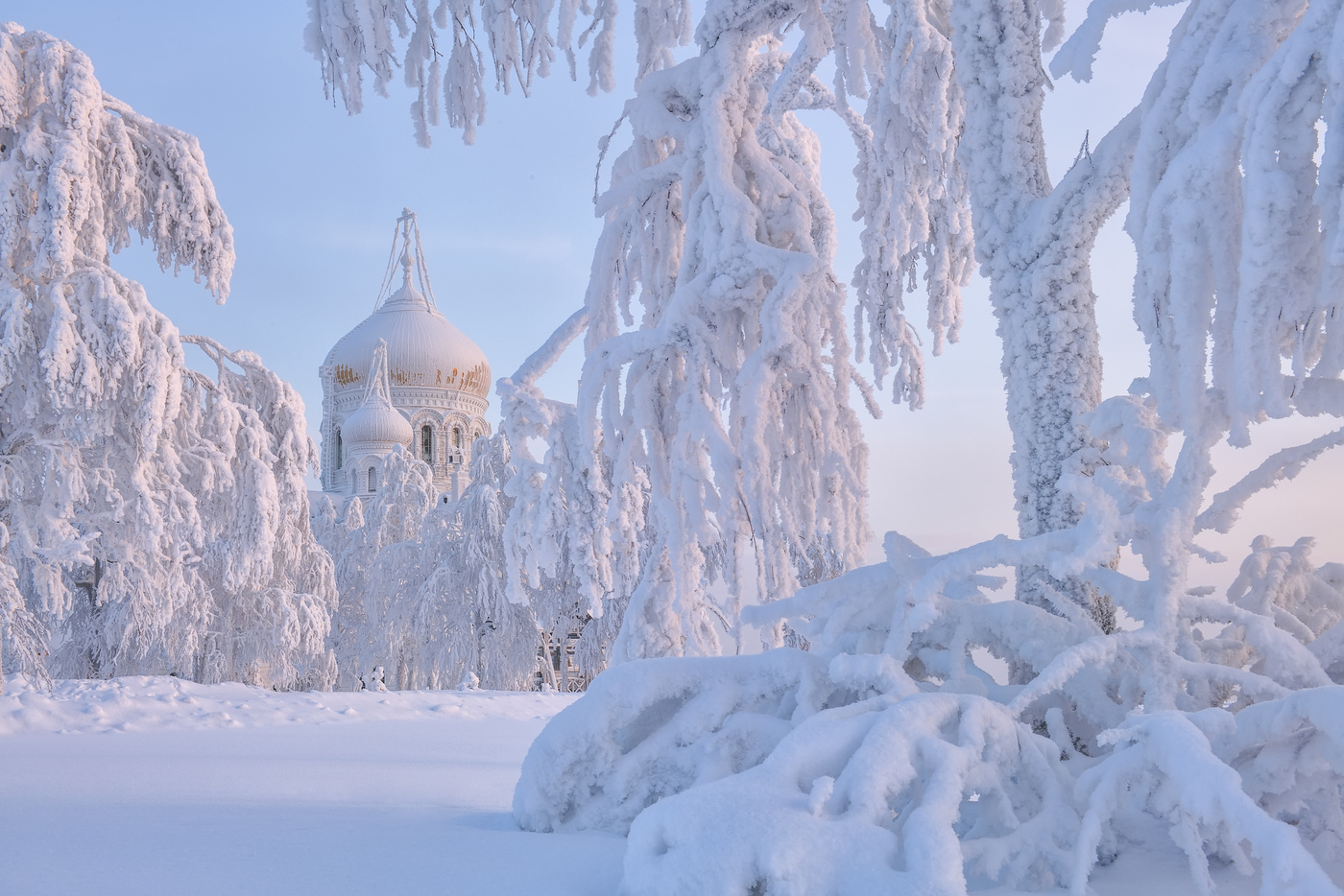 Белогорский монастырь Пермь зимой