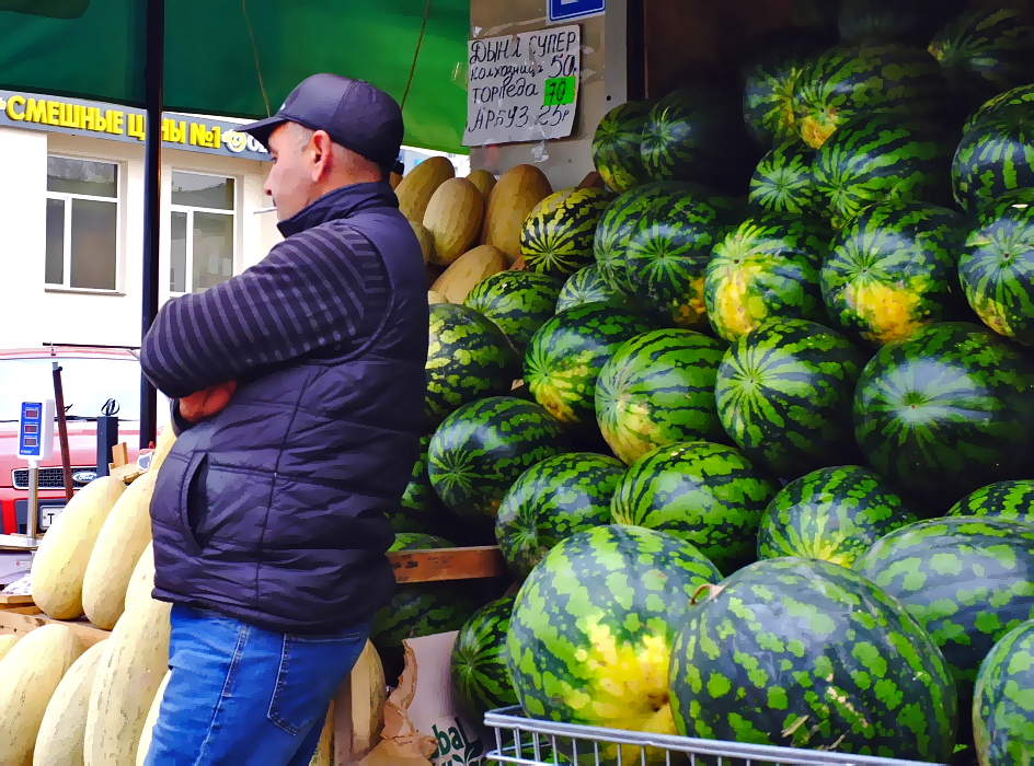 Продавцы арбузов фото