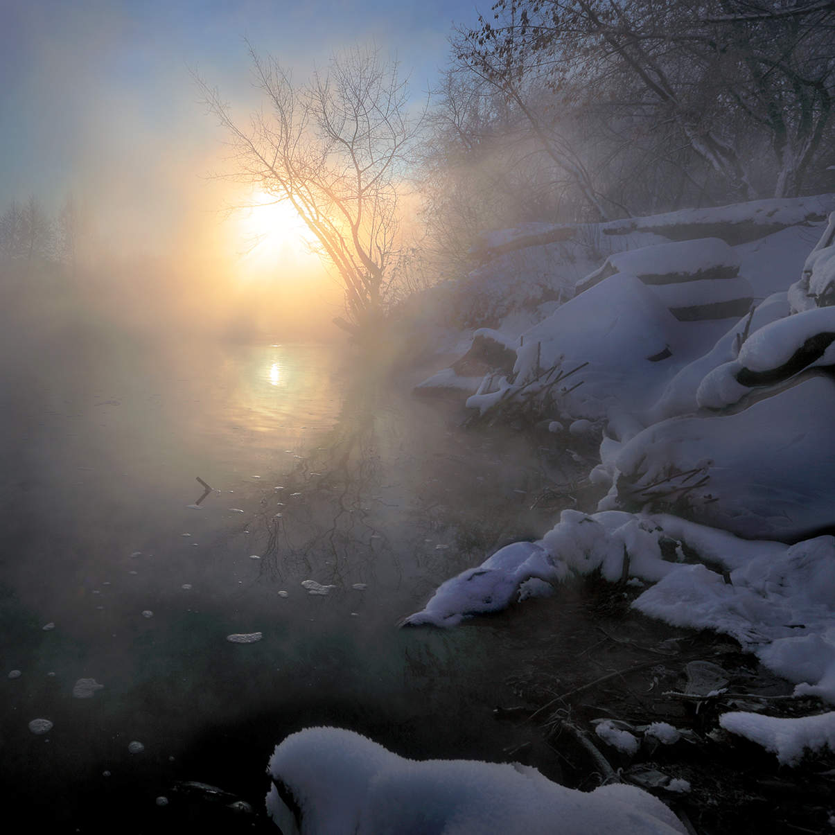 Красивые русские зимние пейзажи природный