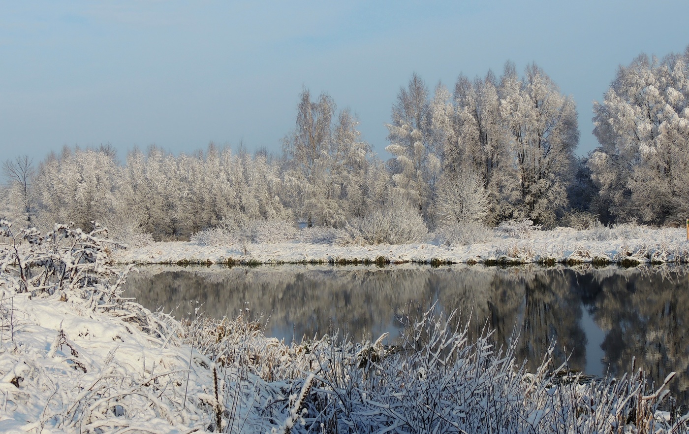 белое озеро зимой