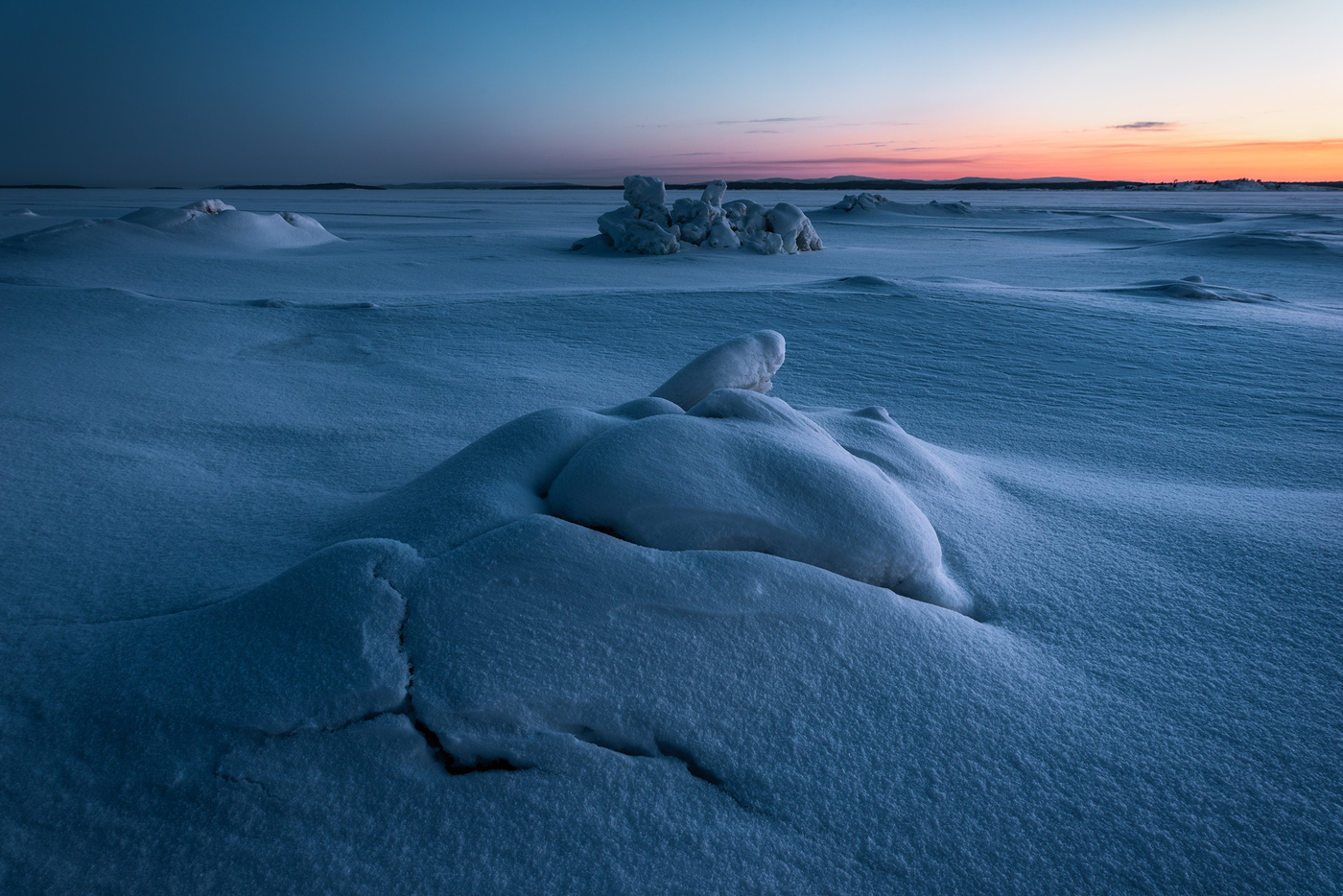 зимнее белое море